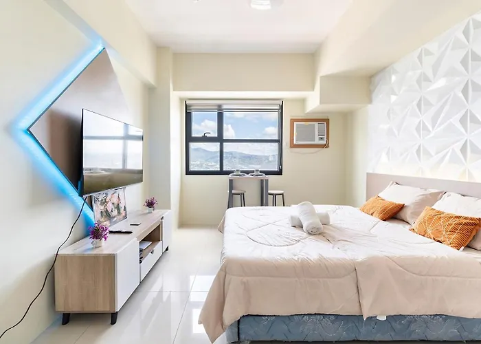 Cozy Space By Nomad Space Ph At Horizons 101 With Pool, Netflix, Wifi 아파트호텔 2*