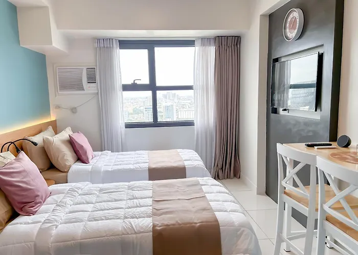 아파트호텔 Cozy Space By Nomad Space Ph At Horizons 101 With Pool, Netflix, Wifi 세부